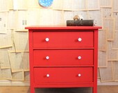Coral Dresser with Floral Knobs