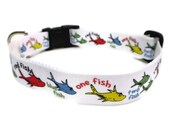 One Fish, Two Fish, Red Fish, Blue Fish Dog Collar