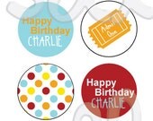 PRINTABLE PDF Circus Theme Birthday Party Hershey's Kiss (tm) Custom Labels Il_170x135