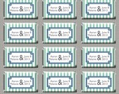 PRINTABLE PDF Stripe Custom Candy Bar Label Wrappers for Wedding/ Bridal Shower/ Birthday Il_170x135