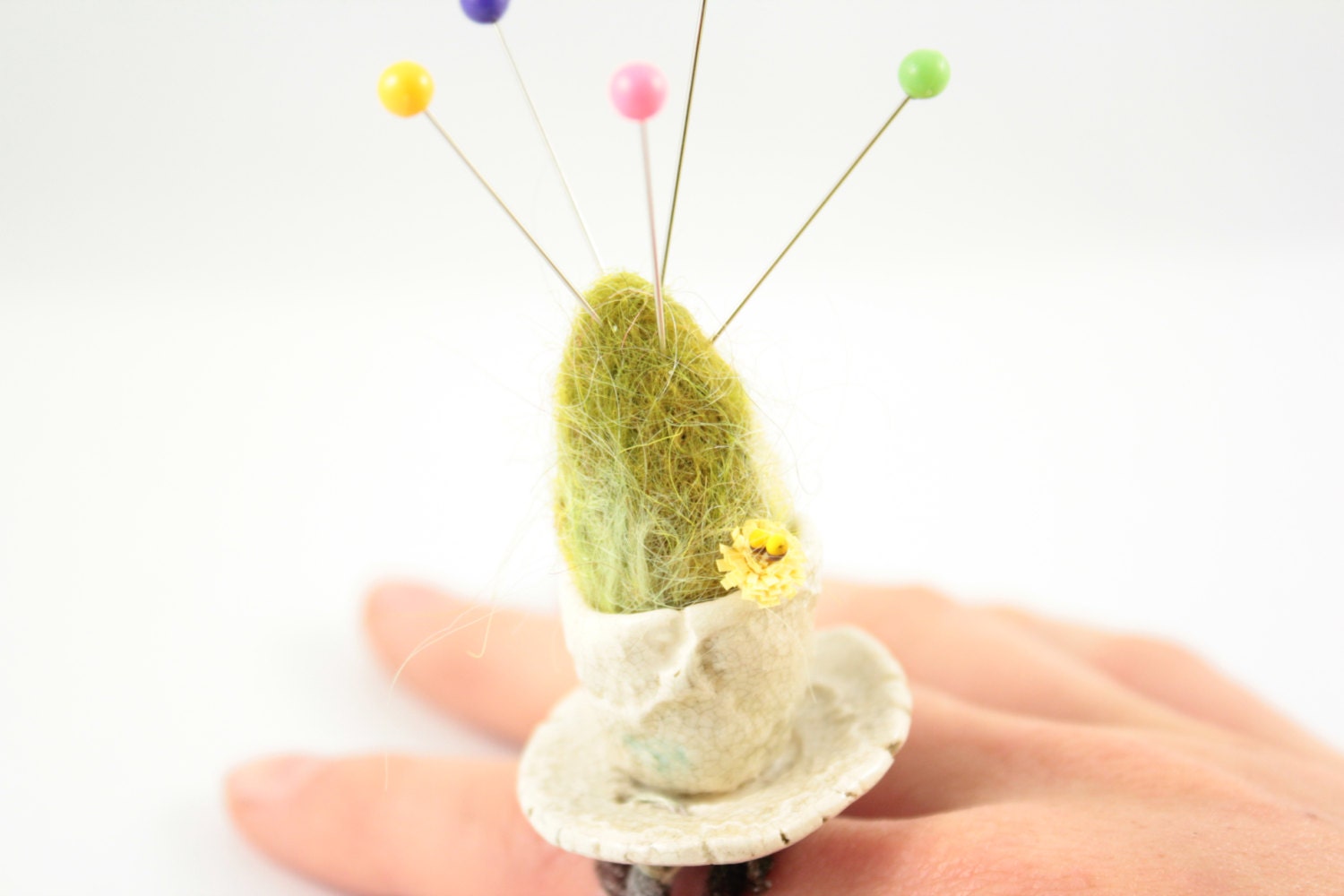 Garden Party Pin Cushion Ring