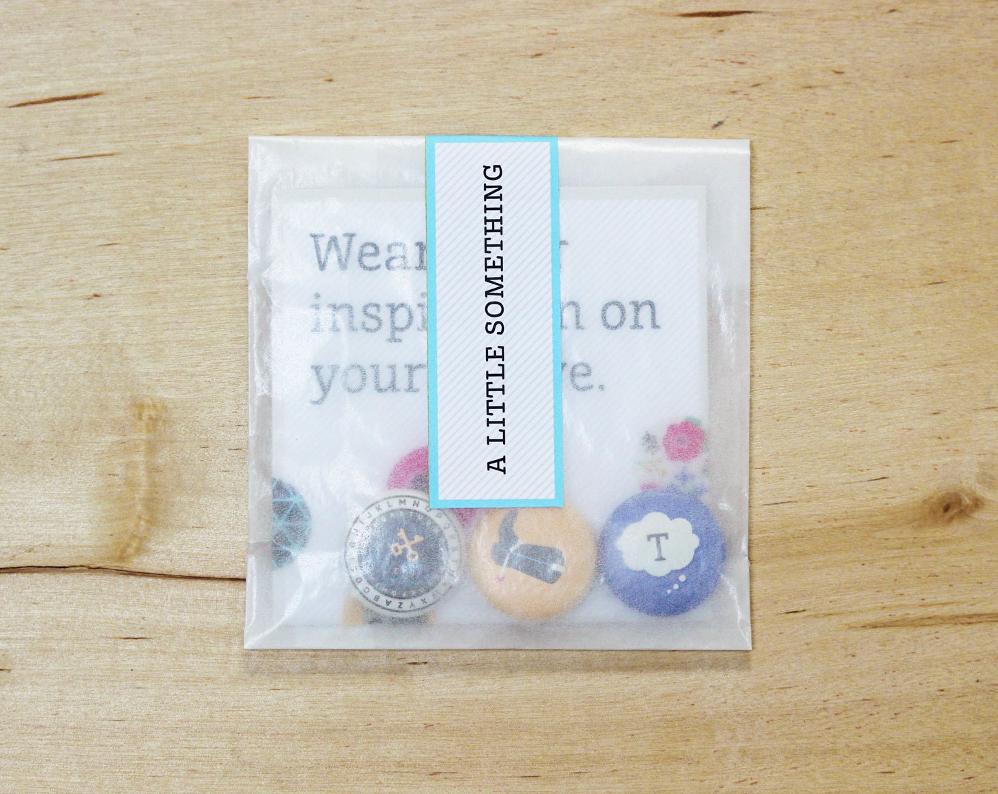 Design Ranch Pinback Button Set: Cowboy Boot, Decoder Ring, Type Thought Bubble