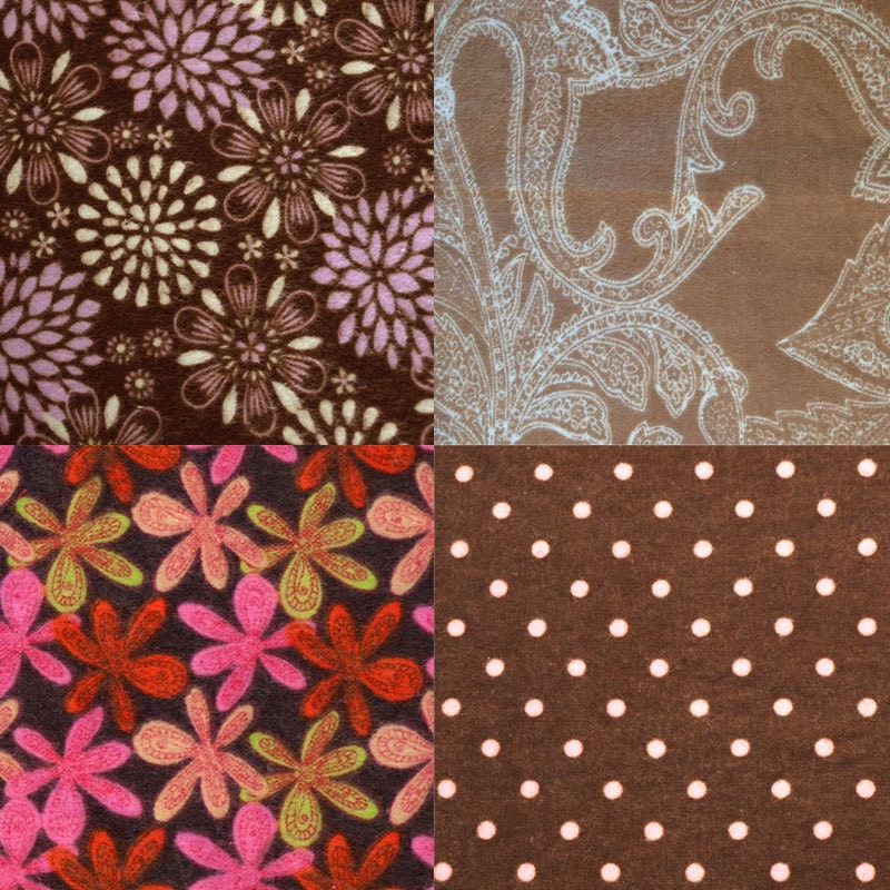 Medium Flankie - Mixed Set No.m1q Flannel Handkerchiefs - Set of 4