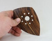 Triangular Zebra Wood Pottery Rib, Clay Tool