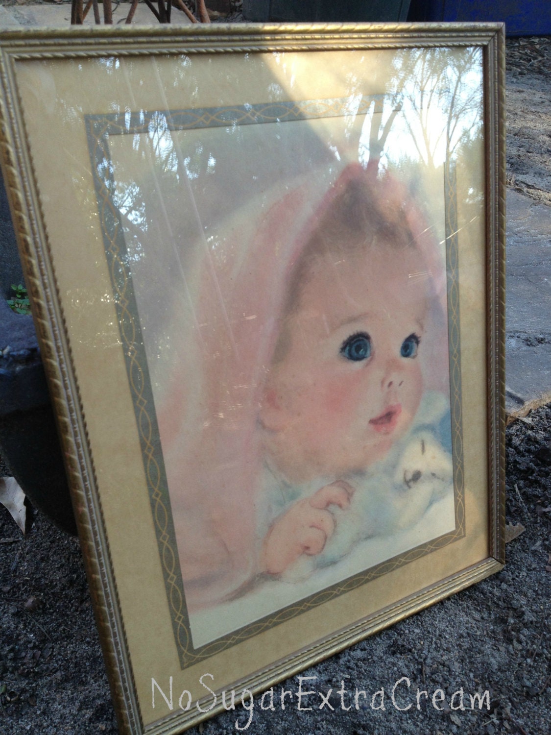 Vintage Northern Tissue Baby Framed Print Vintage Charmin Baby Northern's Famous American Beauty Portrait Baby