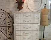 Painted Cottage Chic Shabby Tea-Stained French Dresser CH14