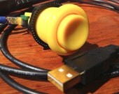USB Arcade Button - Yellow - for DIY Photobooth or gaming or anything you can think of