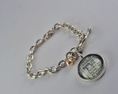Personalized Vintage Dictionary Word Bracelet - FAITH