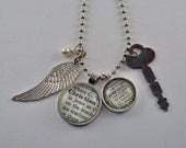 Vintage Dictionary Word Necklace Pendant CHRISTIAN PRAY