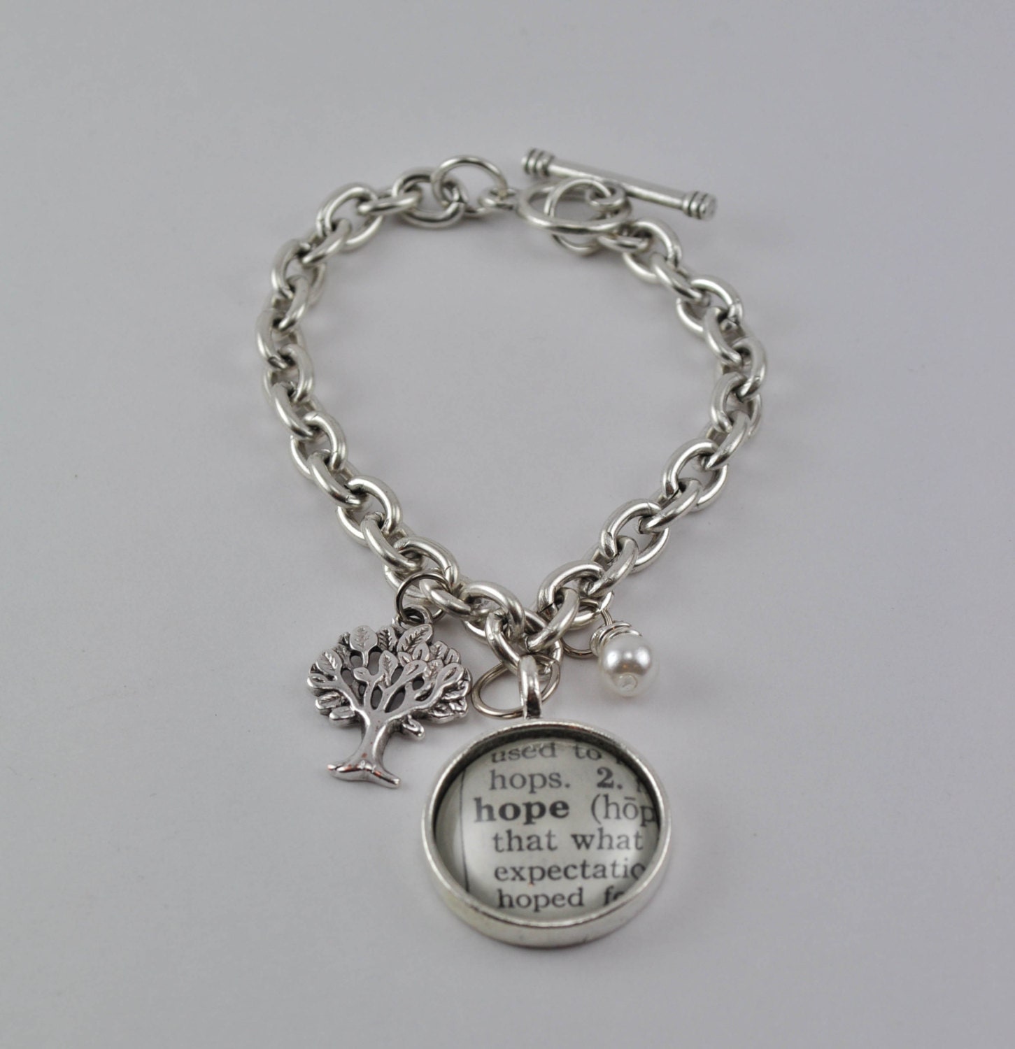 Personalized Vintage Dictionary Word Bracelet - Choose Your Word