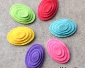 Summer of Love - Ovals - 48 Die Cut Felt Ovals