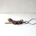 Talisman Necklace Tourmaline Necklace Urban Tribal Necklace Nail Bronze Gemstone Necklace Copper Crystal Pendant Statement