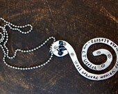 Custom Hand Stamped Pendant, Personalized Stamped Pendant, Custom Quoted Pendant