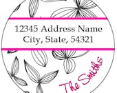 Flowers in the Wind Return Address Label Stickers (Set of 24)