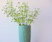 Pale green Vase / green Home Decor / Concrete and Glass Vases / made to order