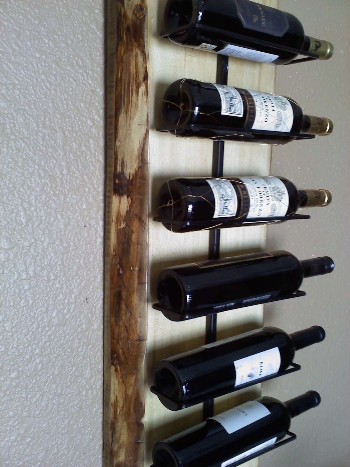 Wall Hanging Colorado Aspen Wood Slab Wine Rack