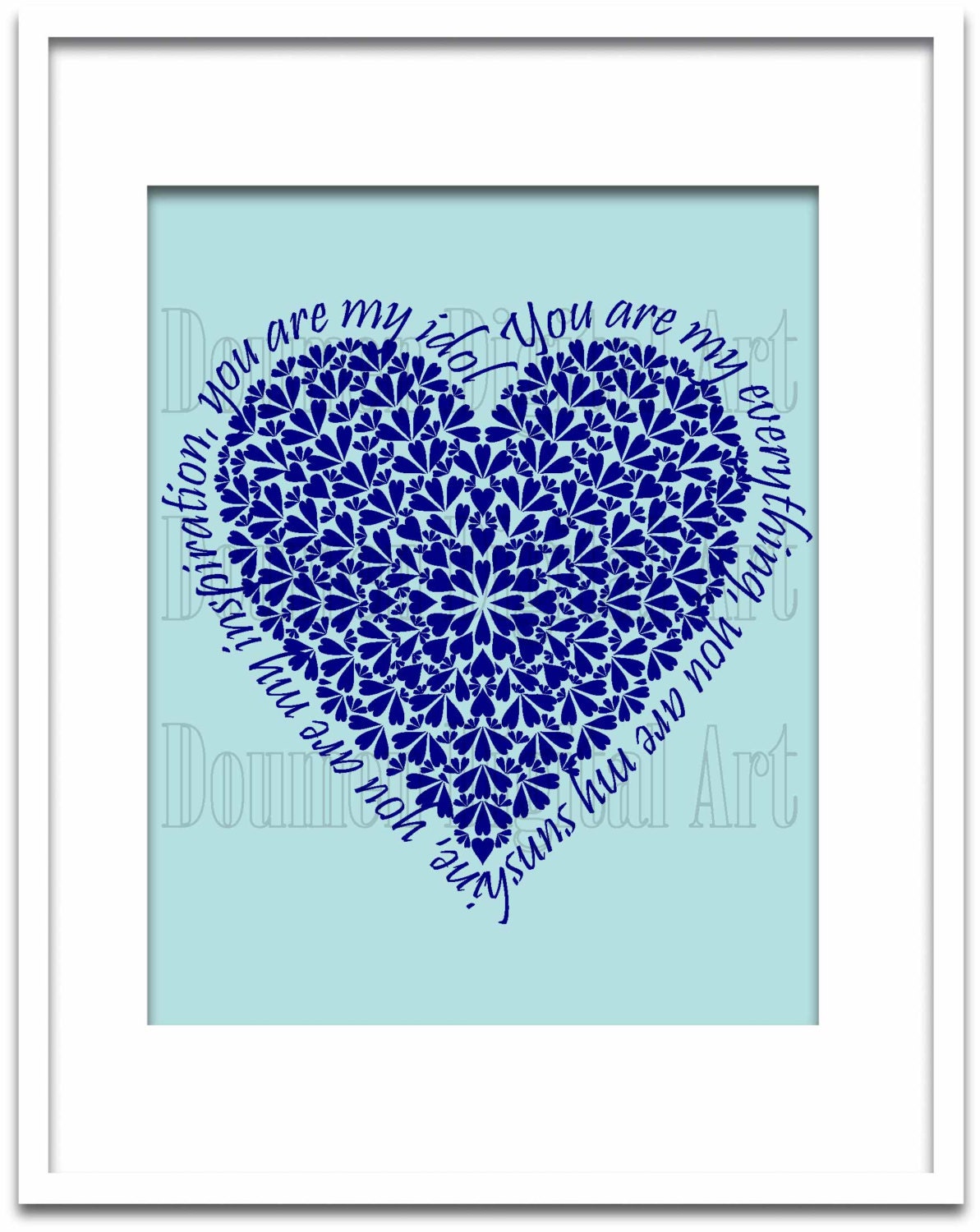 Printable "You are My Sunshine and Heart" wall art, this digital print is the perfect gift a baby's nursery and your love one(s).