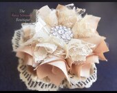 DIY Craft Kit For Pouting Princess in Gold Hair Accessory or Brooch