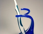 Lapis Blue Glass Toothbrush Holder (b)
