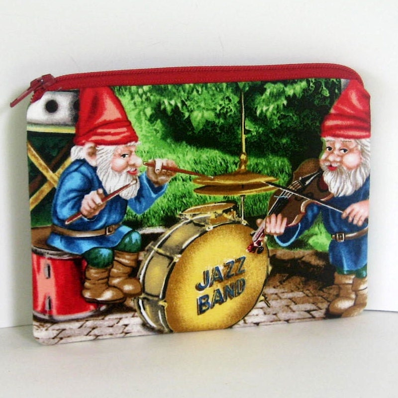 Drummer Gnome Small Zipper Pouch