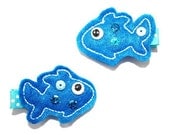 Bluefish Hair Bow Clippies (pair)
