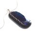 Cobalt Blue Dichroic Pendant Necklace with Fine Silver Accent