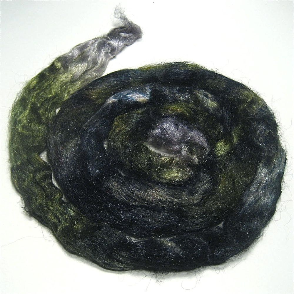 Firestar hand dyed 1 oz Sea Urchin - blending fiber