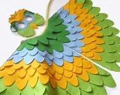 Kids Parrot Costume Children Bird Wings and Mask Dress up Toy for Girls and Boys, Toddlers