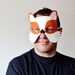 ADULT Fox Mask, Carnival Felt Animal Mask, Dress up Party Accessory, Men, Women Mask, for Him, for Her