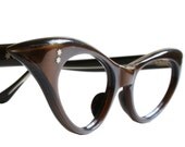 Mink Brown Cat Eye Glasses by Frame France