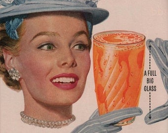 vintage pinup florida orange juice 1947 advertisement
