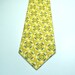 Yellow and Gray Mens Neckties - Yellow Neckties, Wedding Neckties, Custom Neckties, Cotton Neckties, Groomsmen Neckties