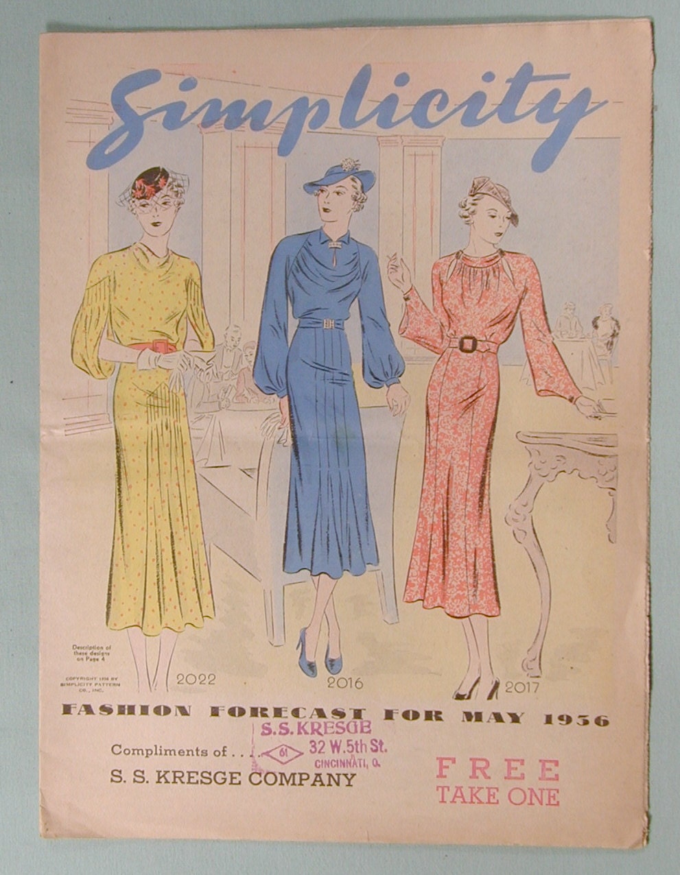 Vintage1936 Simplicity Pattern Brochure Fashion Sewing Dress