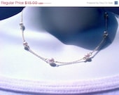 ON SALE Vintage 1980s Retro Designer Signed Napier Necklace Faux Pearls Silver Tone Vintage Jewelry Jewellery