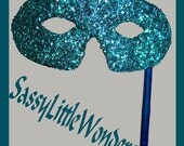 MENS OLIVE GREEN Glitter Miniature Masks