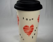 Ceramic Travel Mug/Tumbler with a lid