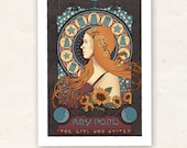 Doctor Who / Amy Pond /TARDIS small print / art nouveau