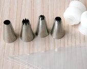 Pastry Tip Set for Decorating MINI Cupcakes - Mini Size French, Open Star, Closed Star and Round Il_170x135