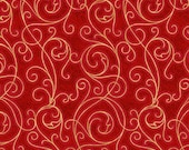 Filigree in Red from Winter Solstice by Jason Yenter - 1 YD - FabricFascination