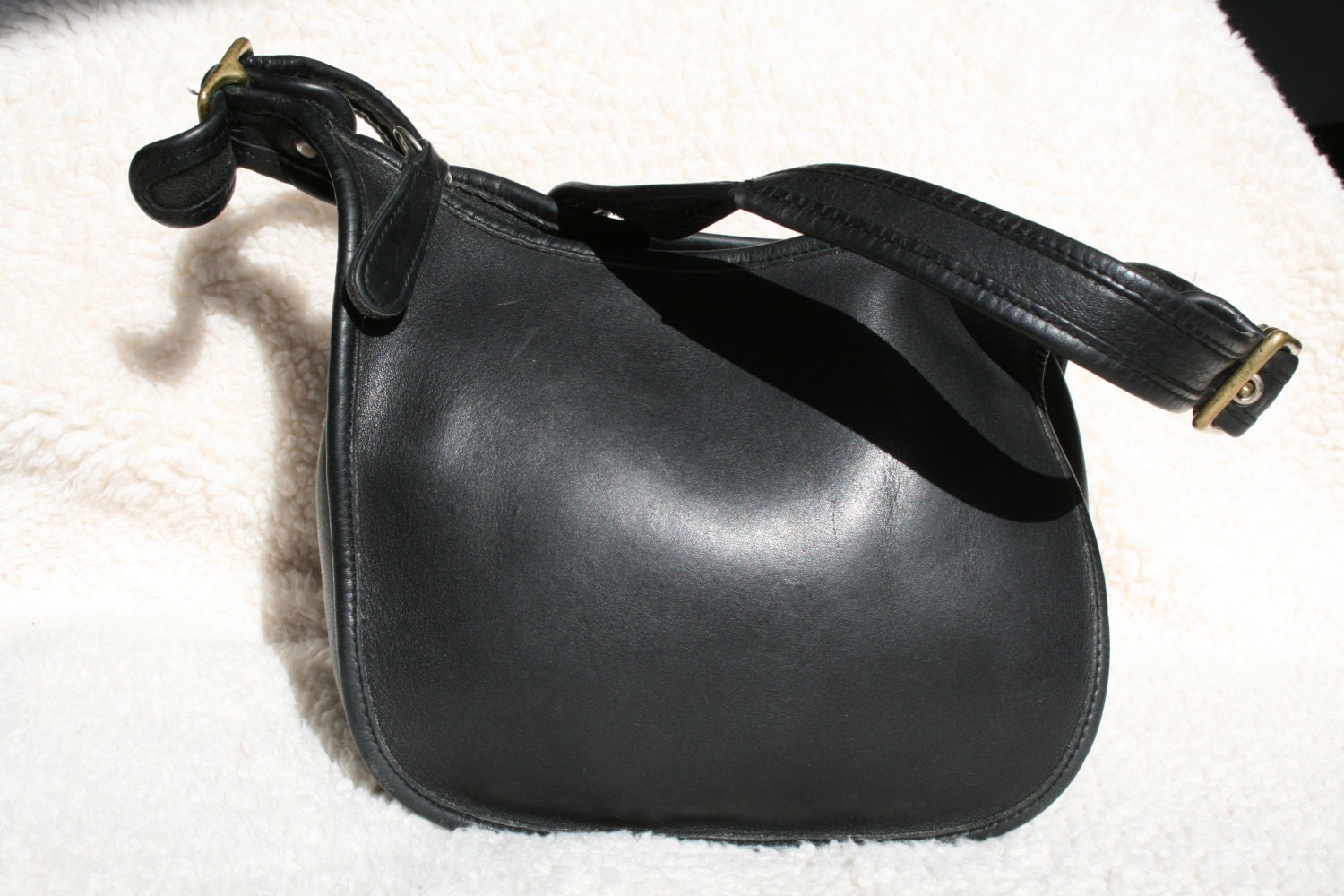 COACH JANICE LEGACY Black Leather Hobo Purse 9950