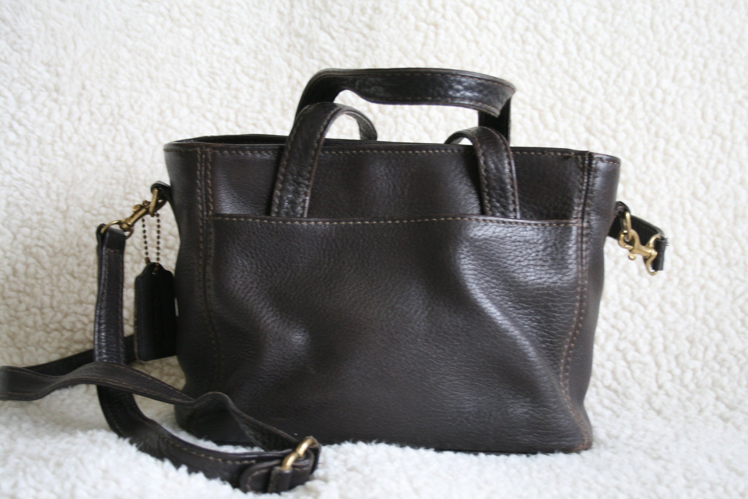 COACH Vintage SONOMA Black Pebbled Leather Tote Shopper Shoulder Bag 4310