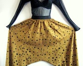 insane 80s parachute hammer pants, umber gold and polkadots, size s