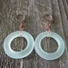 Coca Cola Bottle Copper Dangle Earrings (sea glass)