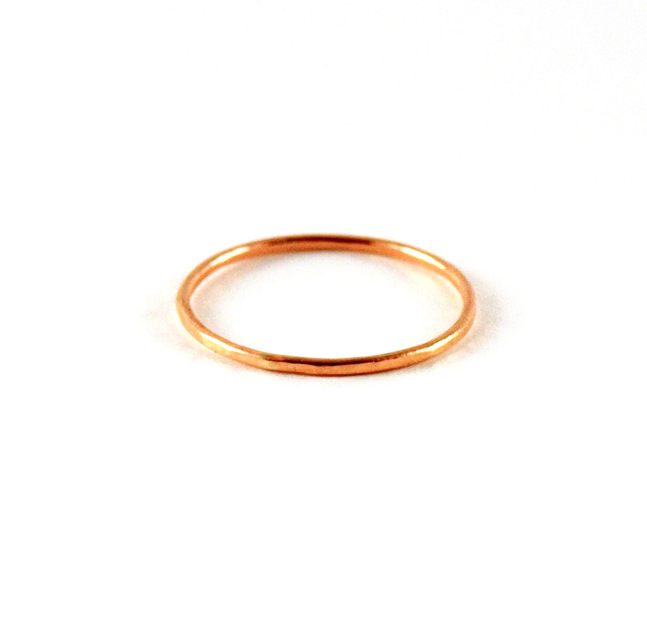 Extra Thin 14K Rose Gold Stacking Ring