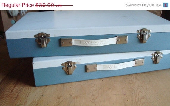Sale 30% INSTANT Savings Vintage Smith Vector film slide storage box, set of two thebestvintage,ebvteam