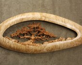 Oak Tree Wood Wall Carving Decor, Log Cabin Gift for Husband, Anniversary for Him by Gary Burns the Treewiz, Wedding Gift Handmade in Oregon