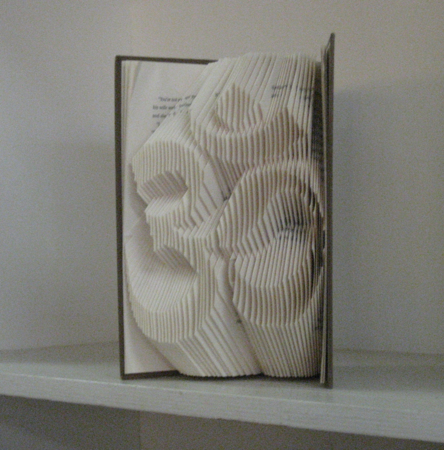 Universal OM symbol - READY to ship - Folded Book Sculpture