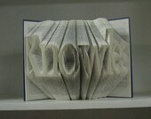 Custom Folded Book Art Sculpture - your name here - 7 letters