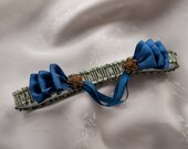 Green and Blue Silk Bridal Garter