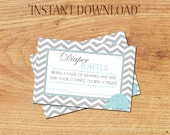 INSTANT DOWNLOAD - Baby Boy Diaper Raffle Tickets